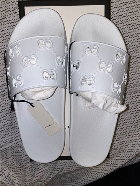 white gucci slides women|black gucci slides nordstrom.